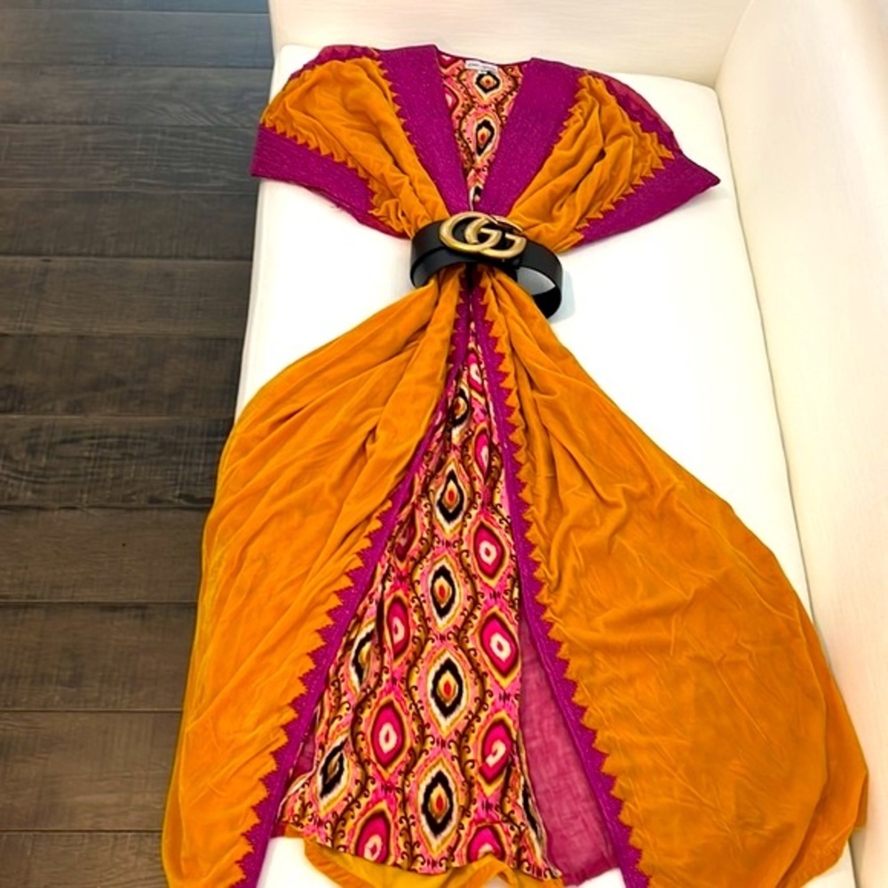Silk Velvet Women’s Maxi Cardigan Dress – Free/One Size